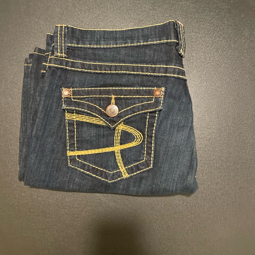90s David Kahn Dark Blue Flare Jeans